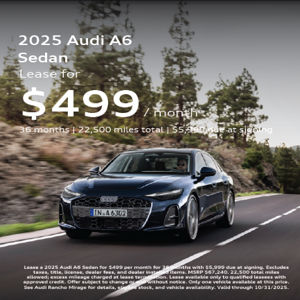 front facing 2025 Audi A6 Sedan parked